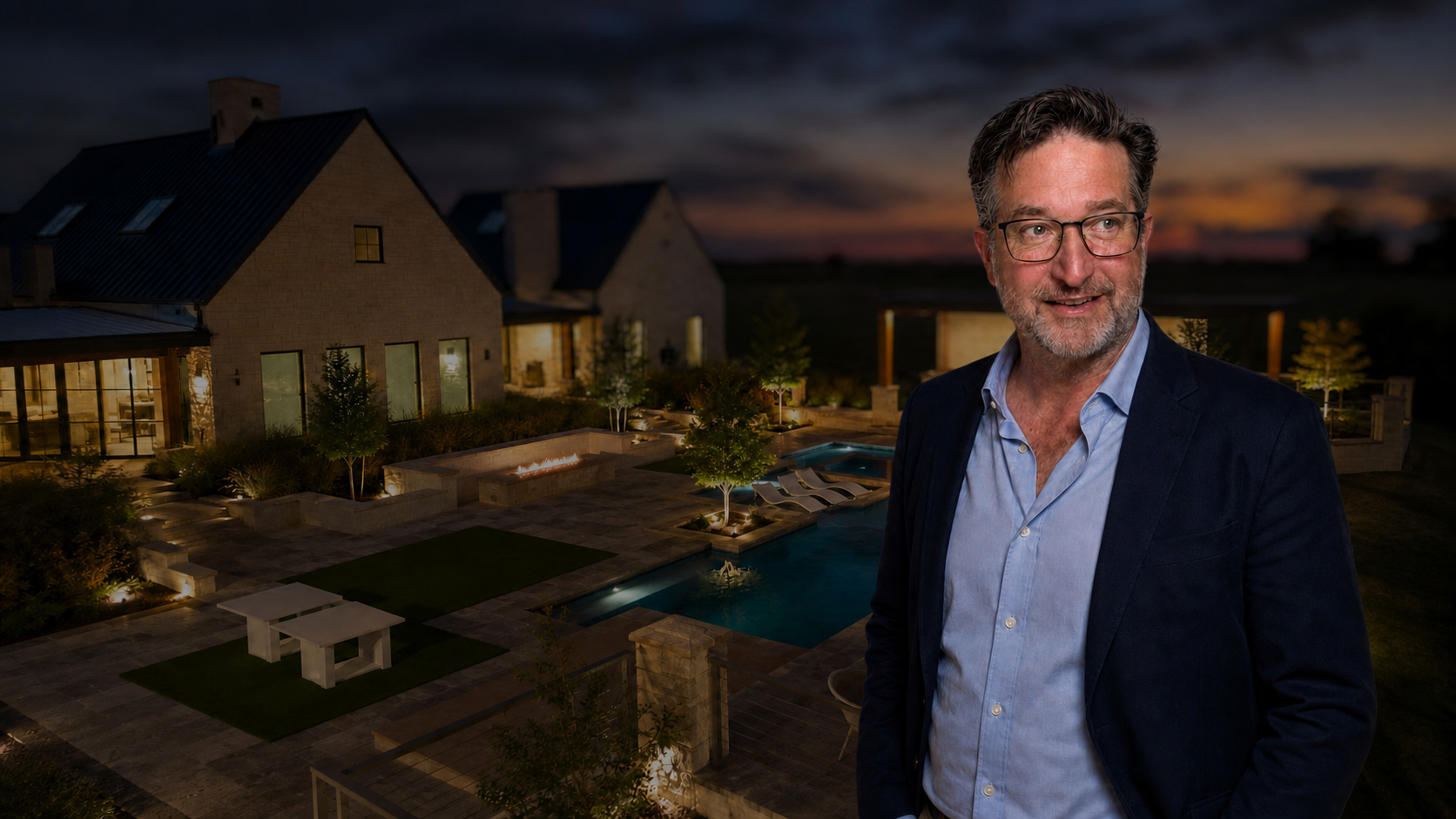 Marco Nicolayevsky at Element Ranch at dusk