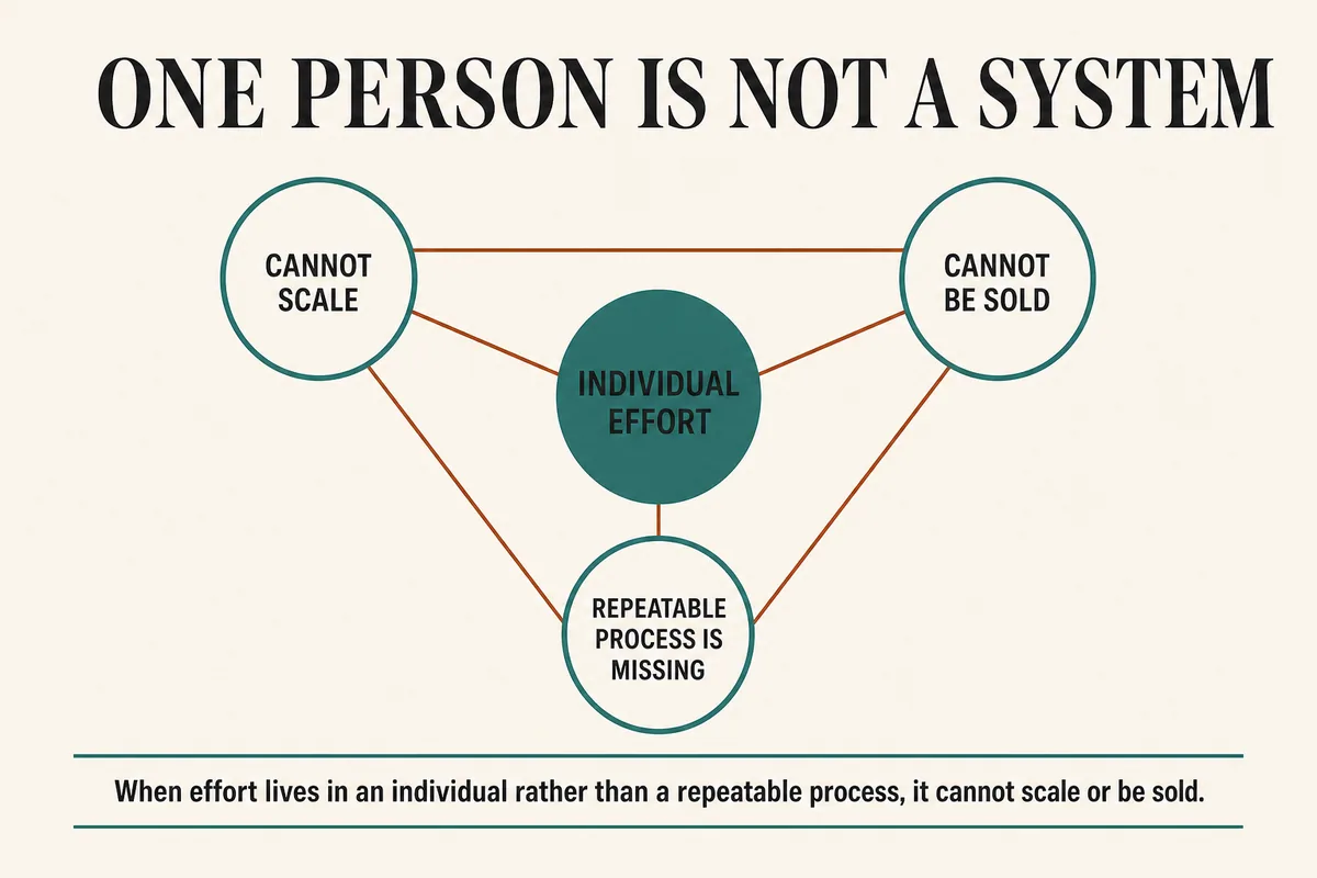 Visual summary for A Person Is Not a System.