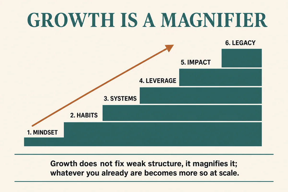 Visual summary for Growth Exposes Whatever You Already Are.