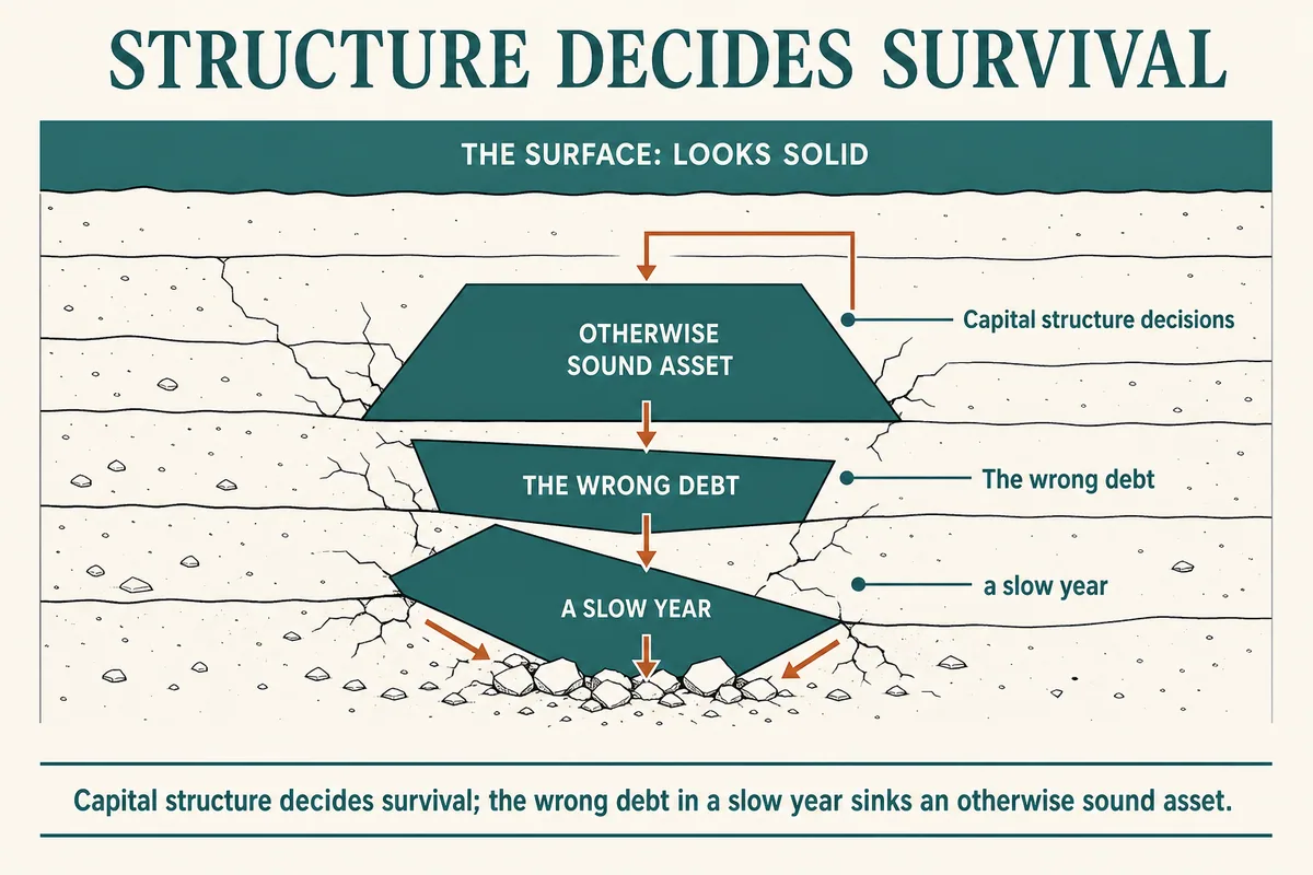 Visual summary for Capital Structure Decides Survival.