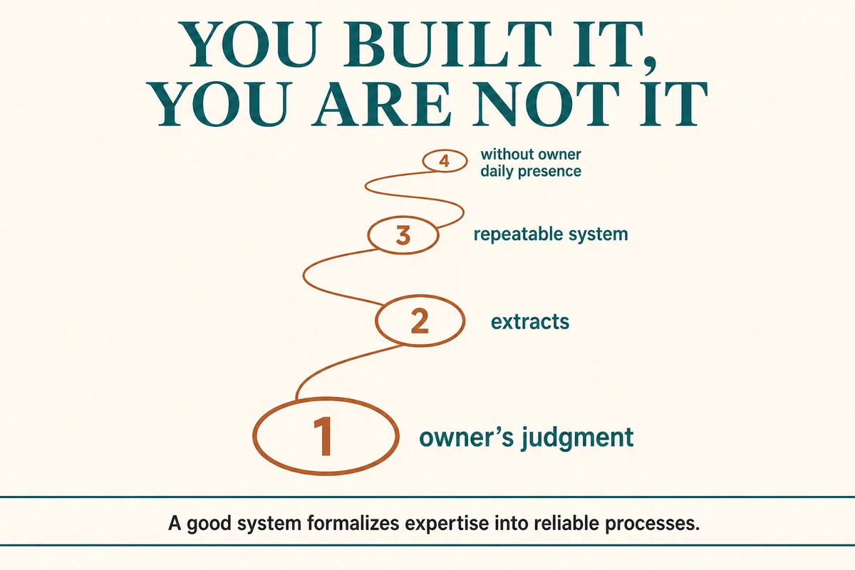 Visual summary for The Owner Is Not the System, Even When the Owner Built It.